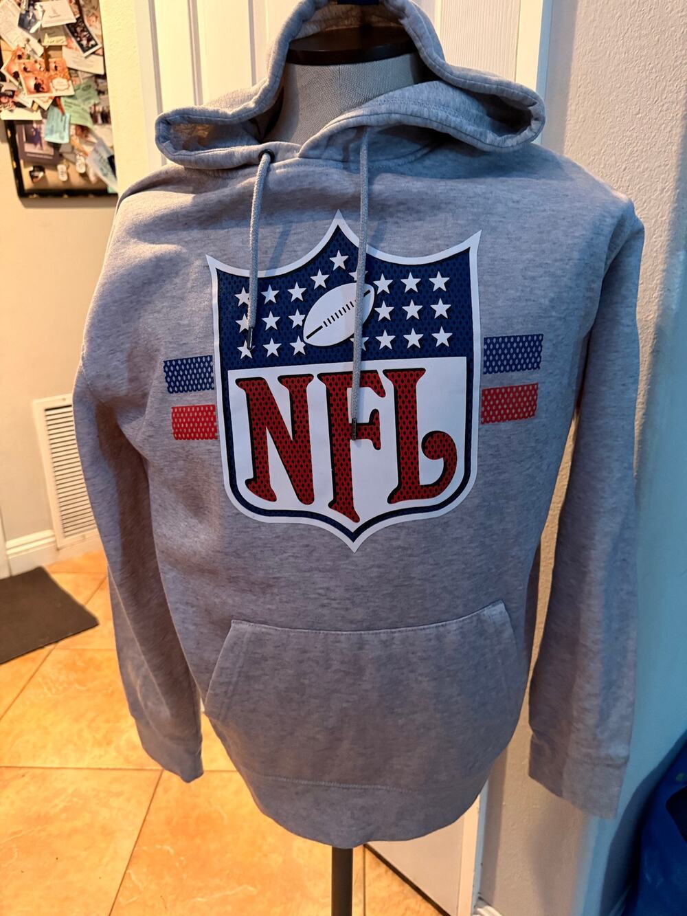 NFL Hoodie Sweatshirt Grey XL